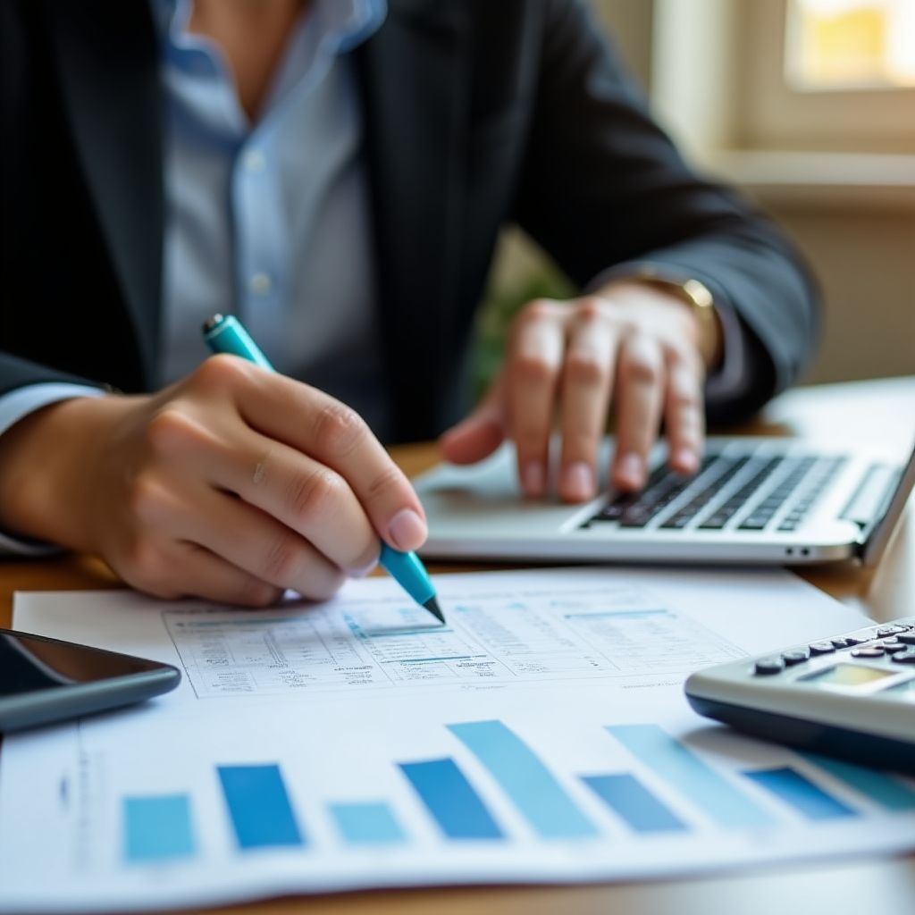 Persona organizando finanzas personales